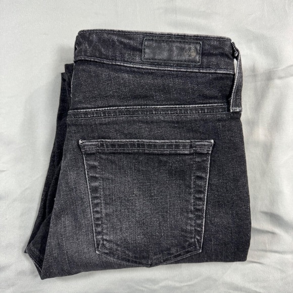 Ag Adriano Goldschmied Denim - AG Adriano Goldschmied The Isabelle Straight Crop Jeans Black Women's‎ 25R